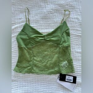 Green Lace Camisole Top